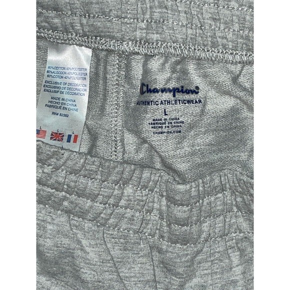 Champion Big Boys Short Ft Panel Active Side Pockets Gray Blue Logo SZ L  New - Picture 7 of 8